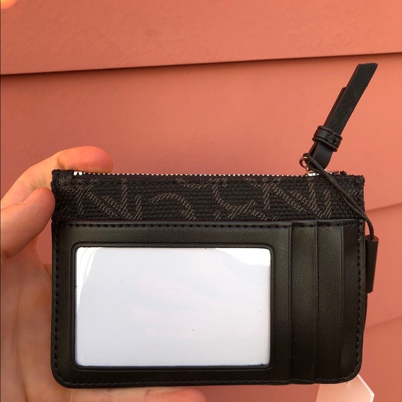 Calvin Klein Offset MonogramLogo Key Fob Card Case - Picture 3 of 4